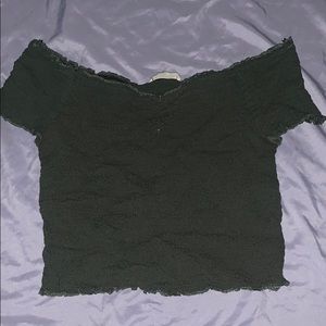 Off the shoulder crop top
